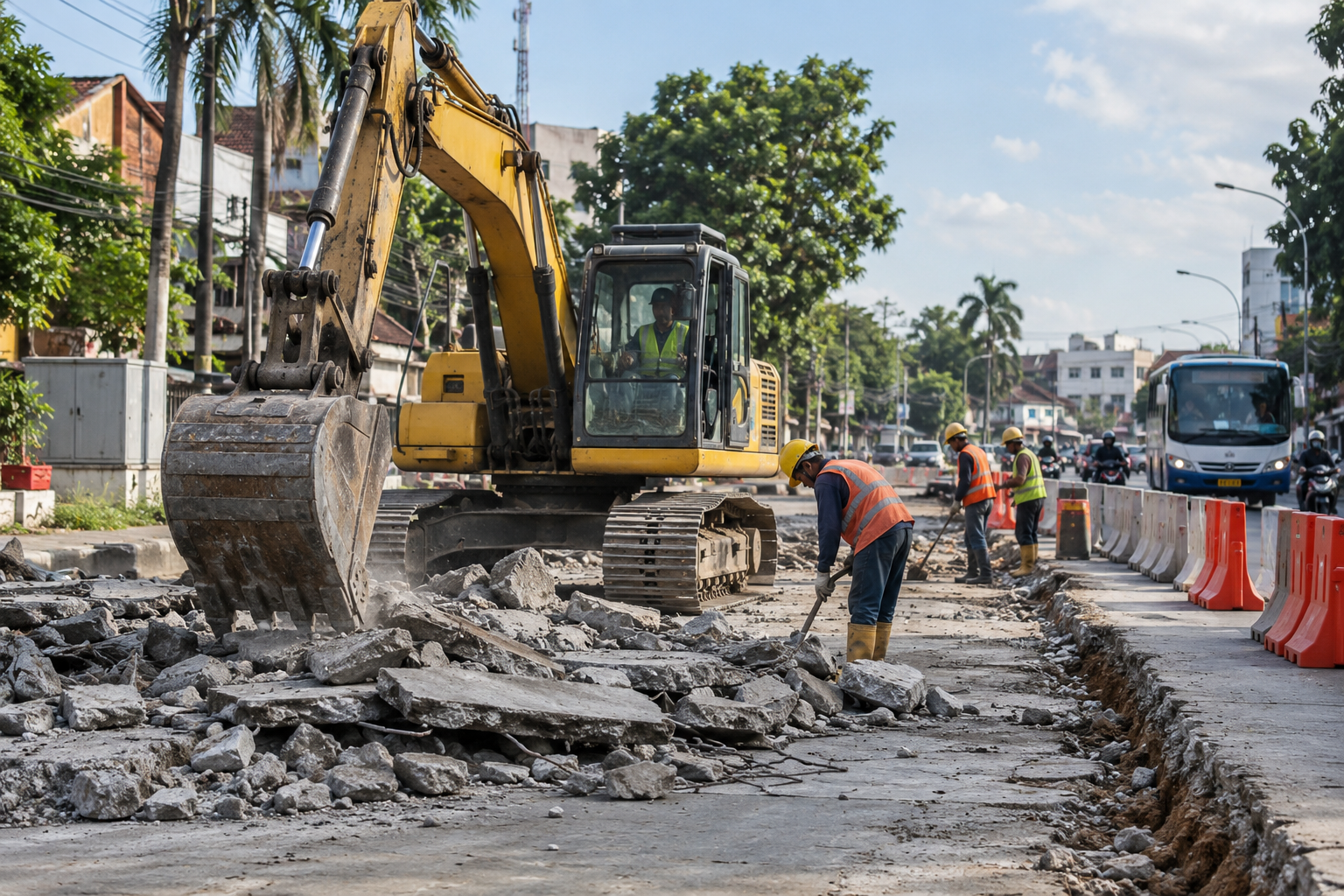 Tangerang Mulai Perbaikan Jalan Benteng Betawi, Pekerjaan Diperkirakan Tiga Bulan