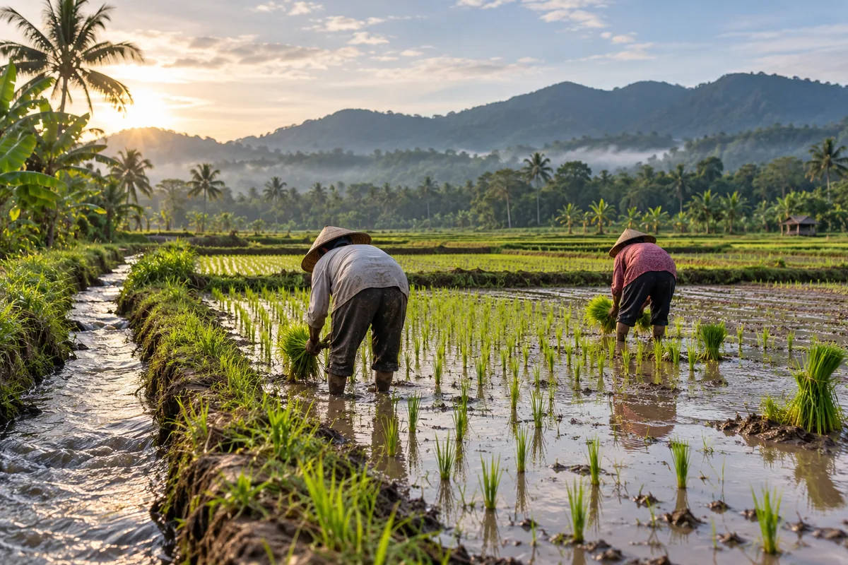Petani Cisangu Lebak Mulai Tanam Padi, Pasokan Irigasi Masih Mengalir