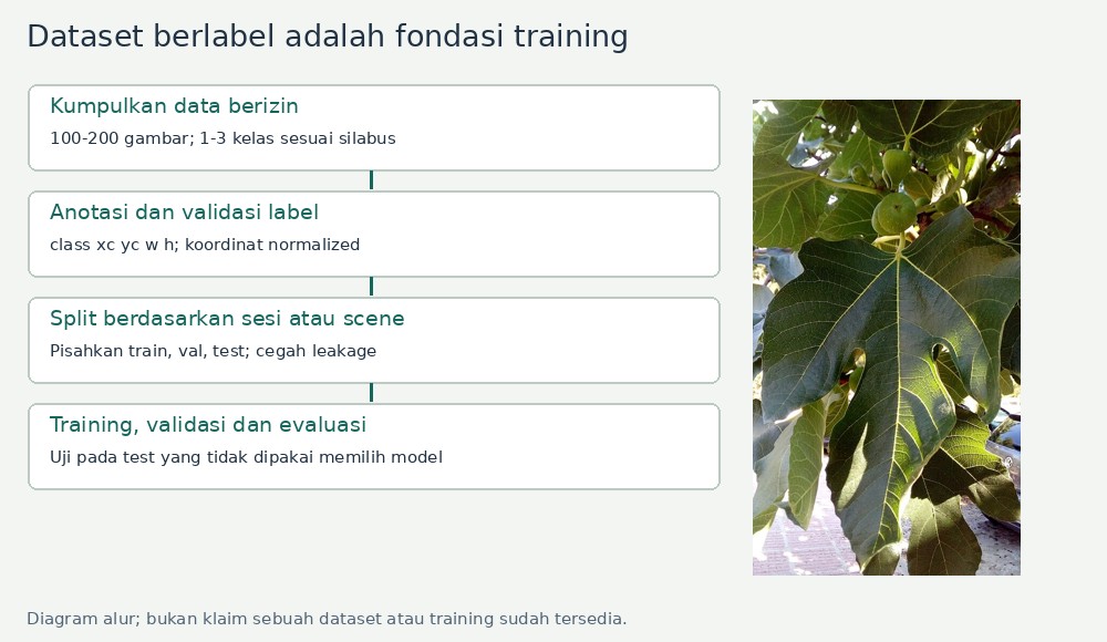 Diagram alur; bukan klaim sebuah dataset atau training sudah tersedia.